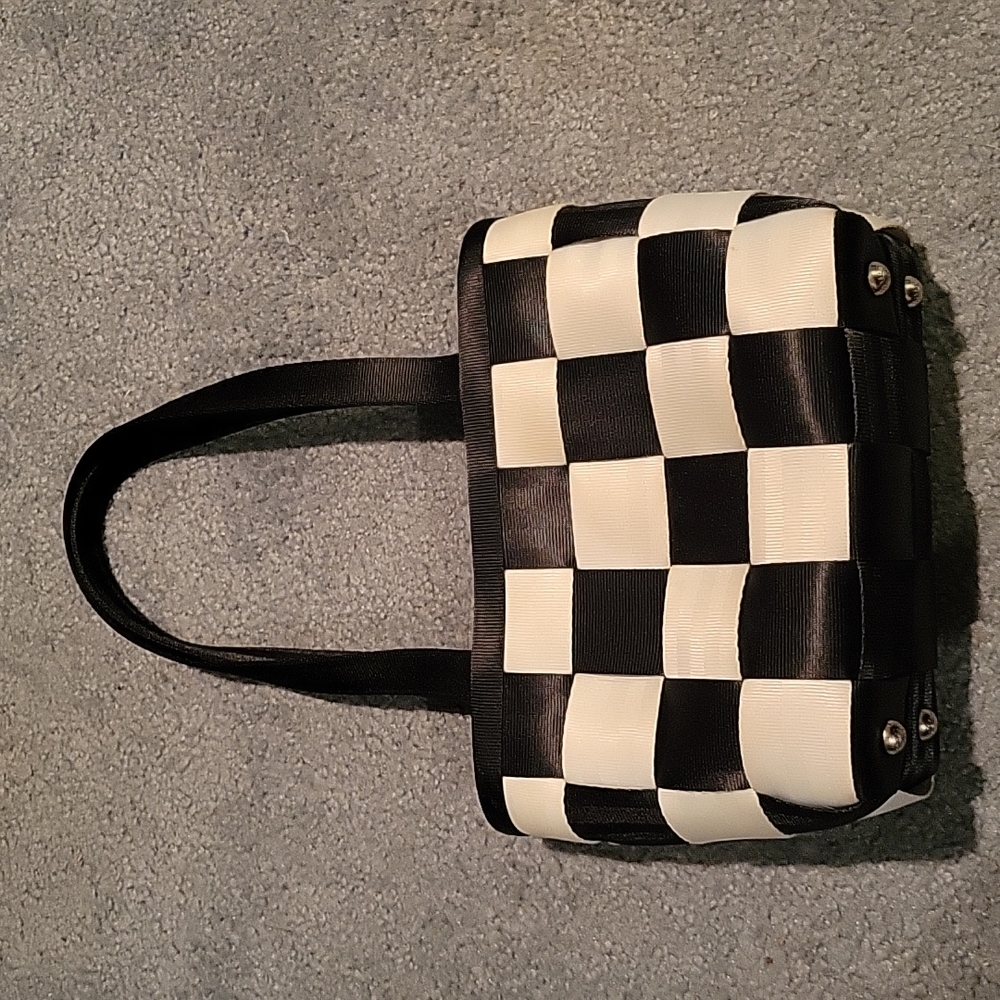 Harvey's Black and White Checkered Medium Tote